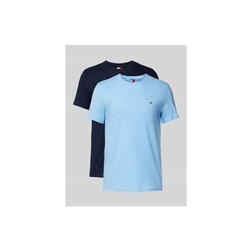 T-shirt o kroju slim fit z wyhaftowanym logo w zestawie 2 szt. ze sklepu Peek&Cloppenburg  w kategorii Podkoszulki męskie - zdjęcie 177821480