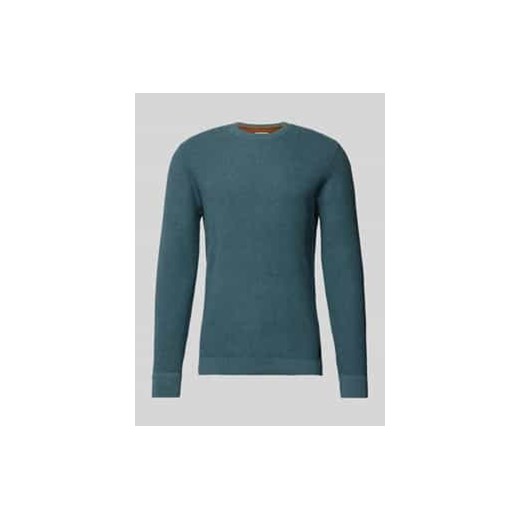 Sweter z dzianiny o kroju regular fit z czystej bawełny z fakturą ze sklepu Peek&Cloppenburg  w kategorii Swetry męskie - zdjęcie 177821481