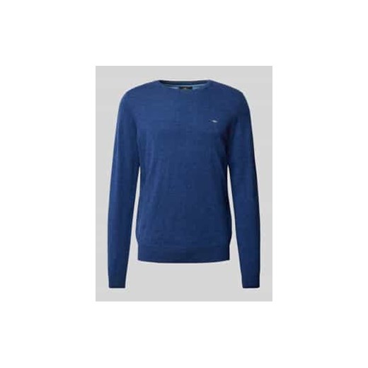 Sweter z dzianiny z wyhaftowanym logo ze sklepu Peek&Cloppenburg  w kategorii Swetry męskie - zdjęcie 177821851
