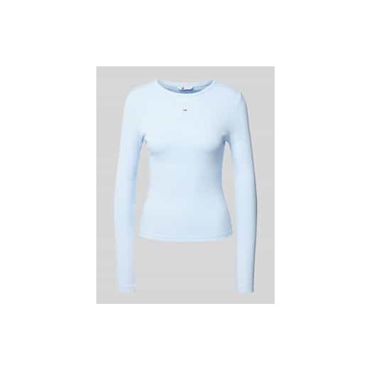 Bluzka z długim rękawem o kroju slim fit z wyhaftowanym logo ze sklepu Peek&Cloppenburg  w kategorii Bluzki damskie - zdjęcie 177822060