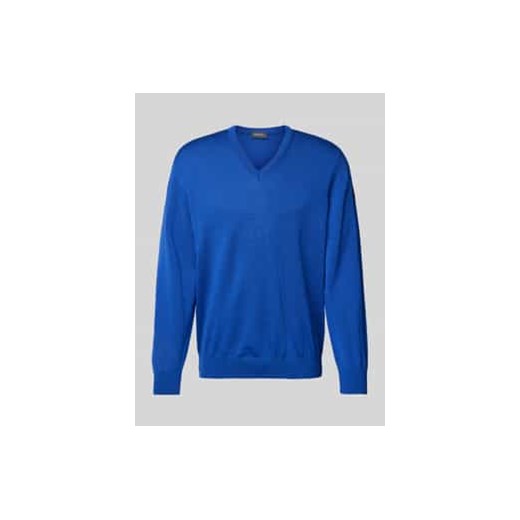 Sweter z dzianiny z dekoltem w serek ze sklepu Peek&Cloppenburg  w kategorii Swetry męskie - zdjęcie 177822151
