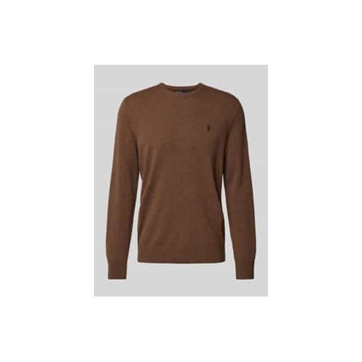 Sweter z dzianiny z wełny lana z okrągłym dekoltem ze sklepu Peek&Cloppenburg  w kategorii Swetry męskie - zdjęcie 177822200