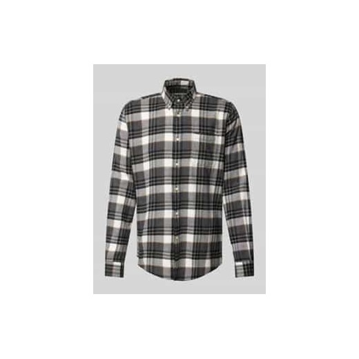 Koszula casualowa o kroju tailored fit z kołnierzykiem typu button down model ‘Fallbay’ ze sklepu Peek&Cloppenburg  w kategorii Koszule męskie - zdjęcie 177822263
