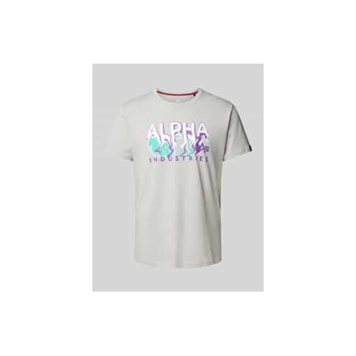 T-shirt z nadrukiem z logo model ‘Nebula’ ze sklepu Peek&Cloppenburg  w kategorii T-shirty męskie - zdjęcie 177822403