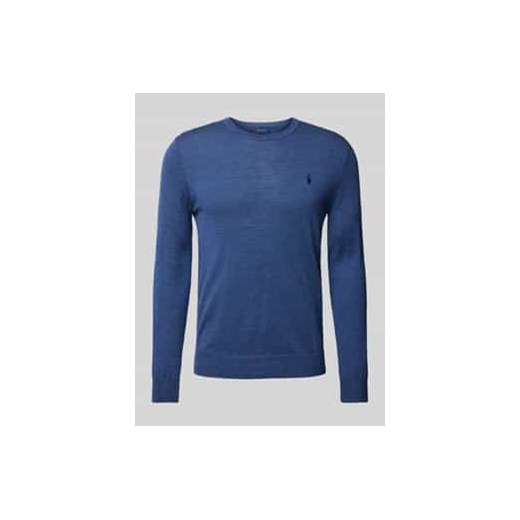 Sweter z dzianiny o kroju slim fit z czystej wełny ze sklepu Peek&Cloppenburg  w kategorii Swetry męskie - zdjęcie 177822414