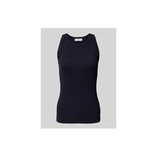 Top o kroju shaped fit z prążkowanego dżerseju z okrągłym dekoltem ze sklepu Peek&Cloppenburg  w kategorii Bluzki damskie - zdjęcie 177822503