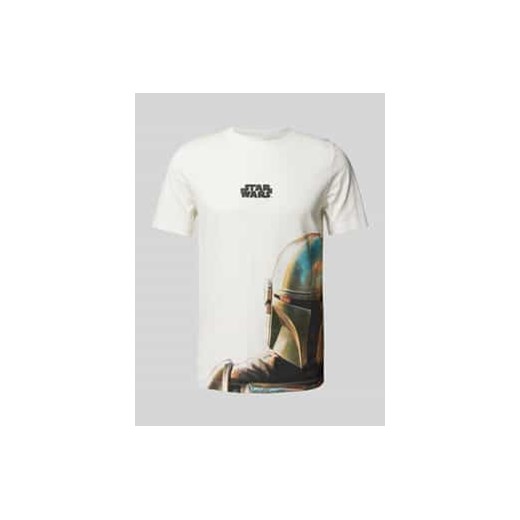 T-shirt o kroju regular fit z bawełny z nadrukiem Starwars® ze sklepu Peek&Cloppenburg  w kategorii T-shirty męskie - zdjęcie 177822520