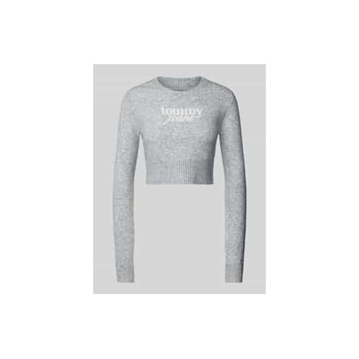 Sweter z dzianiny krótki z nadrukiem z logo ze sklepu Peek&Cloppenburg  w kategorii Swetry damskie - zdjęcie 177822521