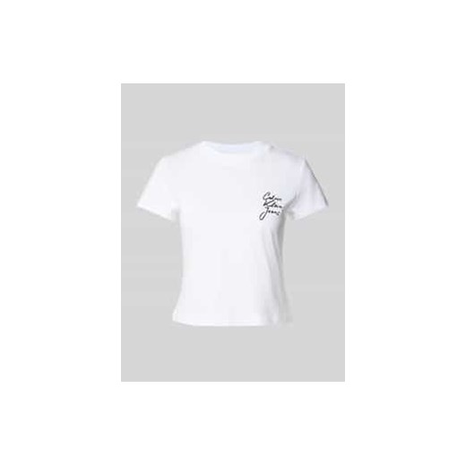 T-shirt z nadrukiem z logo ze sklepu Peek&Cloppenburg  w kategorii Bluzki damskie - zdjęcie 177822782