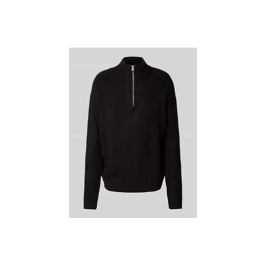 Sweter z dzianiny z prążkowanymi wykończeniami ze sklepu Peek&Cloppenburg  w kategorii Swetry męskie - zdjęcie 177822802