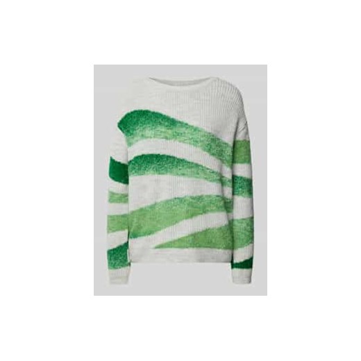 Sweter z dzianiny z prążkowanymi wykończeniami ze sklepu Peek&Cloppenburg  w kategorii Swetry damskie - zdjęcie 177822864