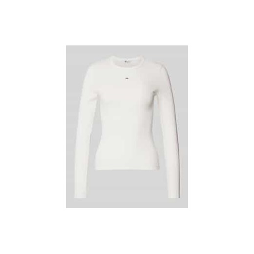 Bluzka z długim rękawem o kroju slim fit z wyhaftowanym logo ze sklepu Peek&Cloppenburg  w kategorii Bluzki damskie - zdjęcie 177822884