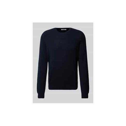 Sweter z dzianiny z okrągłym dekoltem ze sklepu Peek&Cloppenburg  w kategorii Swetry męskie - zdjęcie 177822940
