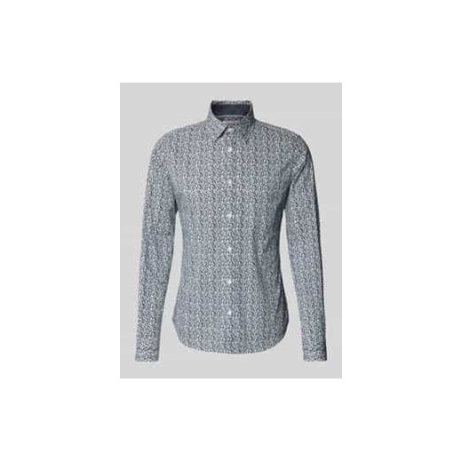 Koszula casualowa o kroju slim fit z elastycznej mieszanki bawełny ze wzorem na całej powierzchni ze sklepu Peek&Cloppenburg  w kategorii Koszule męskie - zdjęcie 177822953