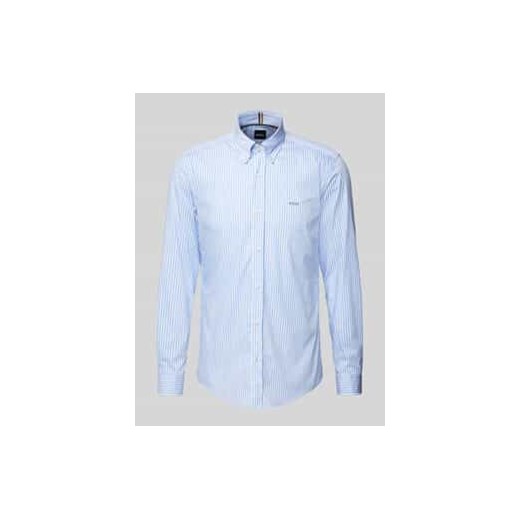 Koszula biznesowa o kroju slim fit z wyhaftowanym logo model ‘Roan’ ze sklepu Peek&Cloppenburg  w kategorii Koszule męskie - zdjęcie 177822982