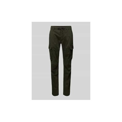 Spodnie cargo o kroju tapered fit z tunelem ze sklepu Peek&Cloppenburg  w kategorii Spodnie męskie - zdjęcie 177823262