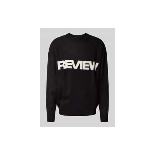 Sweter z dzianiny z wyhaftowanym logo ze sklepu Peek&Cloppenburg  w kategorii Swetry męskie - zdjęcie 177823282