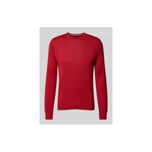 Sweter z dzianiny z okrągłym dekoltem ze sklepu Peek&Cloppenburg  w kategorii Swetry męskie - zdjęcie 177823401