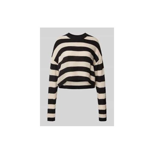 Sweter z dzianiny o kroju regular fit z szerokim wzorem w paski i obniżonymi ramionami model ‘MALAVI’ ze sklepu Peek&Cloppenburg  w kategorii Swetry damskie - zdjęcie 177823561