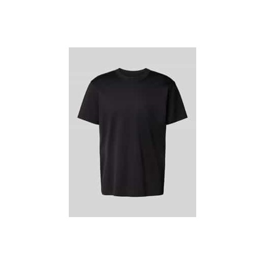 T-shirt z prążkowanym okrągłym dekoltem ze sklepu Peek&Cloppenburg  w kategorii Podkoszulki męskie - zdjęcie 177823742