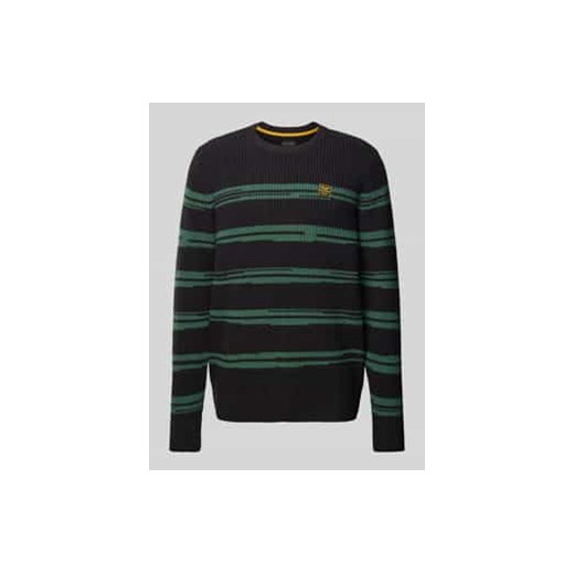 Sweter z dzianiny z naszywką z logo ze sklepu Peek&Cloppenburg  w kategorii Swetry męskie - zdjęcie 177824134