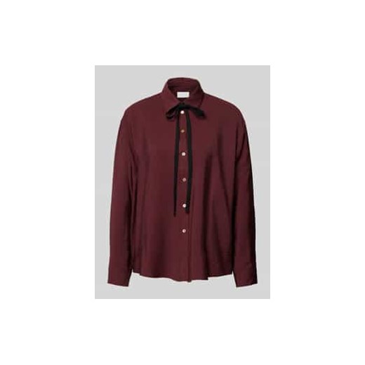 Bluzka koszulowa o kroju regular fit z mieszanki wiskozy ze sklepu Peek&Cloppenburg  w kategorii Koszule damskie - zdjęcie 177824542