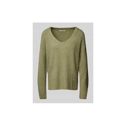 Sweter z dzianiny o kroju relaxed fit z dekoltem w serek ze sklepu Peek&Cloppenburg  w kategorii Swetry damskie - zdjęcie 177825000