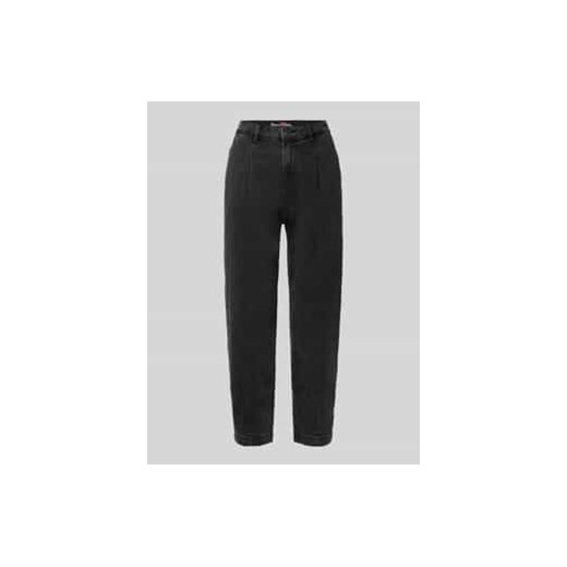 Jeansy o kroju tapered fit z zakładkami w pasie ze sklepu Peek&Cloppenburg  w kategorii Jeansy damskie - zdjęcie 177825111