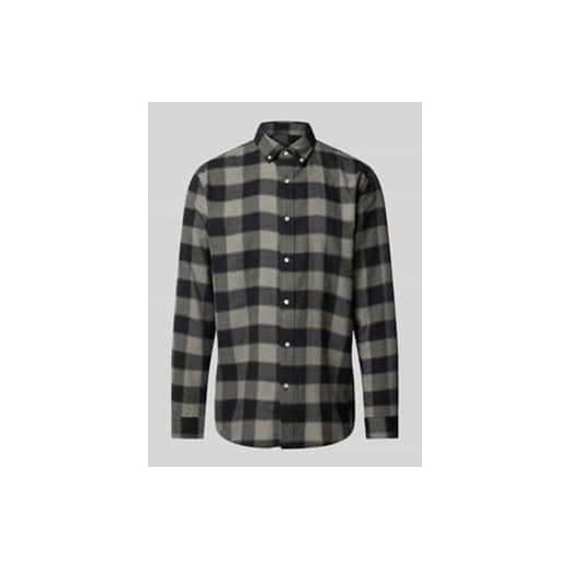 Koszula casualowa o kroju tailored fit z kołnierzykiem typu button down model ‘LIAN’ ze sklepu Peek&Cloppenburg  w kategorii Koszule męskie - zdjęcie 177825204