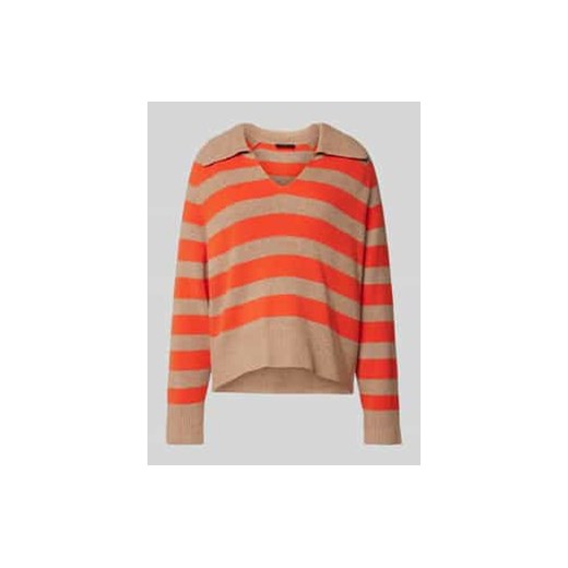 Sweter z dzianiny z dekoltem w serek ze sklepu Peek&Cloppenburg  w kategorii Swetry damskie - zdjęcie 177825444