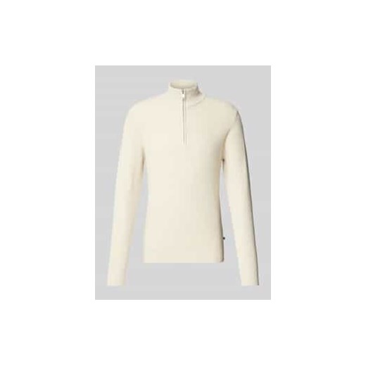 Sweter z dzianiny ze stójką model ‘lagoon’ ze sklepu Peek&Cloppenburg  w kategorii Swetry męskie - zdjęcie 177825710