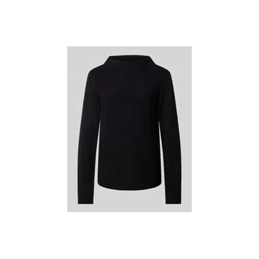 Sweter o kroju slim fit z dzianiny z wysokiej jakości bawełny z drobnym ściegiem lewym ze sklepu Peek&Cloppenburg  w kategorii Swetry damskie - zdjęcie 177825923