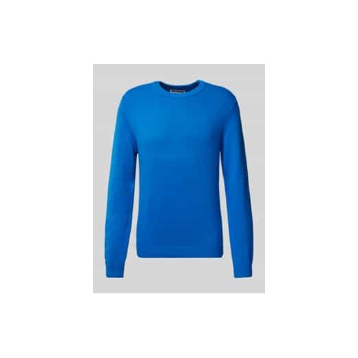 Sweter z dzianiny z okrągłym dekoltem ze sklepu Peek&Cloppenburg  w kategorii Swetry męskie - zdjęcie 177825970