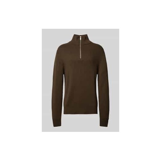 Bluza z kołnierzem i prążkowanymi wykończeniami ze sklepu Peek&Cloppenburg  w kategorii Bluzy męskie - zdjęcie 177826193