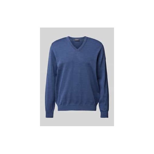 Sweter z dzianiny z naszywką z logo ze sklepu Peek&Cloppenburg  w kategorii Swetry męskie - zdjęcie 177826334