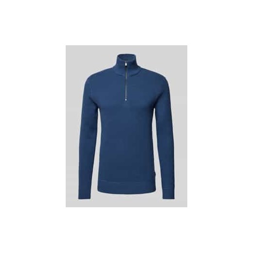 Sweter z dzianiny ze stójką model ‘BLUCHRISTER’ ze sklepu Peek&Cloppenburg  w kategorii Swetry męskie - zdjęcie 177826414