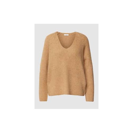 Sweter z dzianiny z efektem prążkowania ze sklepu Peek&Cloppenburg  w kategorii Swetry damskie - zdjęcie 177826550
