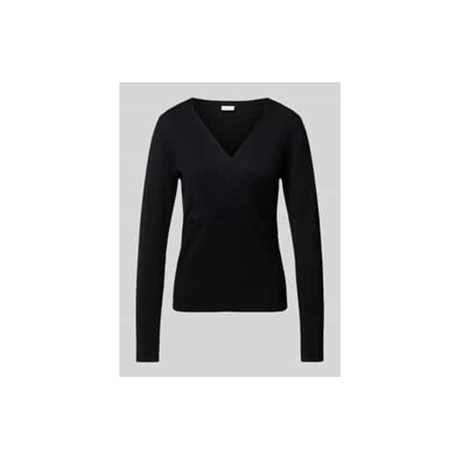 Sweter w kopertowym stylu z dekoltem w serek ze sklepu Peek&Cloppenburg  w kategorii Swetry damskie - zdjęcie 177826901