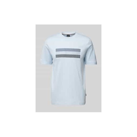 T-shirt z prążkowanym,okrągłym dekoltem model ‘Thompson’ ze sklepu Peek&Cloppenburg  w kategorii T-shirty męskie - zdjęcie 177827100
