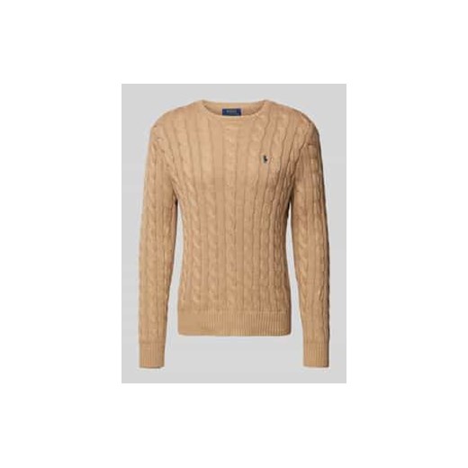 Sweter z dzianiny z prążkowanymi wykończeniami model ‘DRIVER’ ze sklepu Peek&Cloppenburg  w kategorii Swetry męskie - zdjęcie 177827252