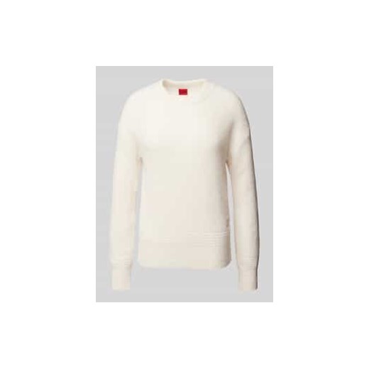 Sweter z dzianiny z wyhaftowanym logo model ‘Scevanu’ ze sklepu Peek&Cloppenburg  w kategorii Swetry damskie - zdjęcie 177827301