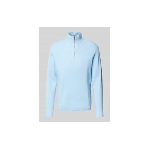 Sweter z dzianiny o kroju relaxed fit z efektem prążkowania ze sklepu Peek&Cloppenburg  w kategorii Swetry męskie - zdjęcie 177827442