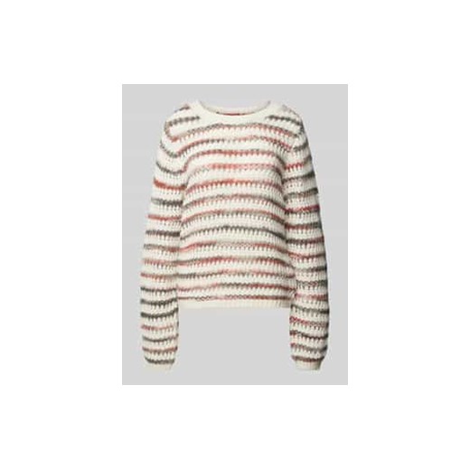 Sweter z dzianiny z prążkowanymi wykończeniami ze sklepu Peek&Cloppenburg  w kategorii Swetry damskie - zdjęcie 177827493