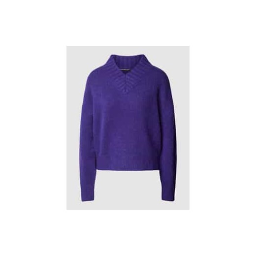 Sweter z dzianiny z dekoltem w serek ze sklepu Peek&Cloppenburg  w kategorii Swetry damskie - zdjęcie 177827501