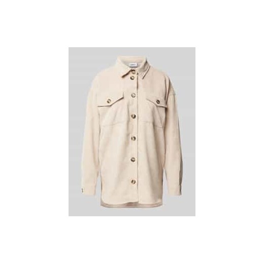 Bluzka sztruksowa o kroju relaxed fit z kieszeniami z patką model ‘Savisa’ ze sklepu Peek&Cloppenburg  w kategorii Koszule damskie - zdjęcie 177827691