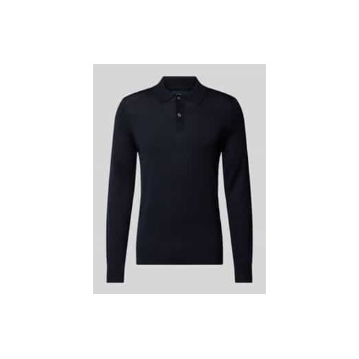 Sweter z dzianiny o kroju slim fit z kołnierzykiem polo ze sklepu Peek&Cloppenburg  w kategorii Swetry męskie - zdjęcie 177828213
