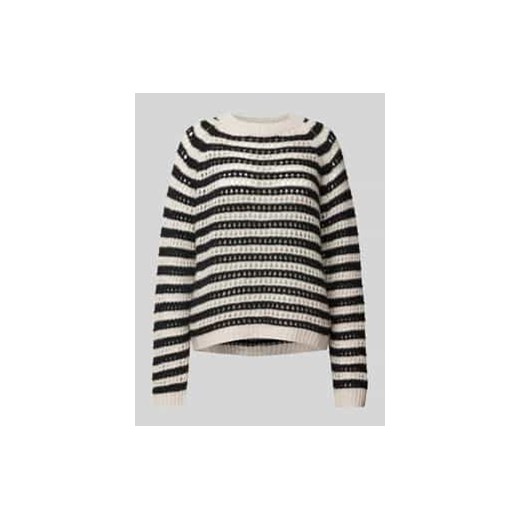 Sweter z dzianiny z okrągłym dekoltem ze sklepu Peek&Cloppenburg  w kategorii Swetry damskie - zdjęcie 177828223