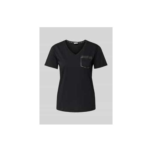 T-shirt z obszyciem z kamieni stras ze sklepu Peek&Cloppenburg  w kategorii Bluzki damskie - zdjęcie 177828672
