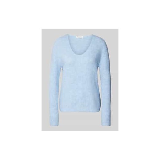 Sweter z dzianiny z dekoltem w serek ze sklepu Peek&Cloppenburg  w kategorii Swetry damskie - zdjęcie 177828694