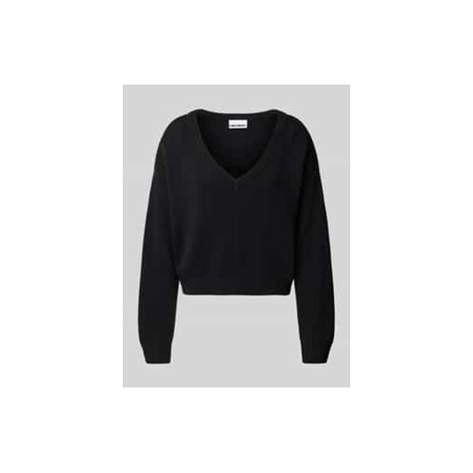 Sweter z dzianiny z dekoltem w serek ze sklepu Peek&Cloppenburg  w kategorii Swetry damskie - zdjęcie 177828872